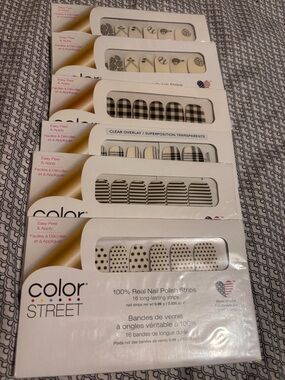 Color Street Nail Strips - 6 sets Clear Overlay